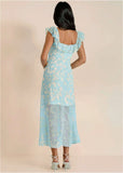 Ruffle Detail Maxi Dress Dancing Whimsy Floral