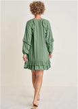 Ruffle Mini Dress Basil