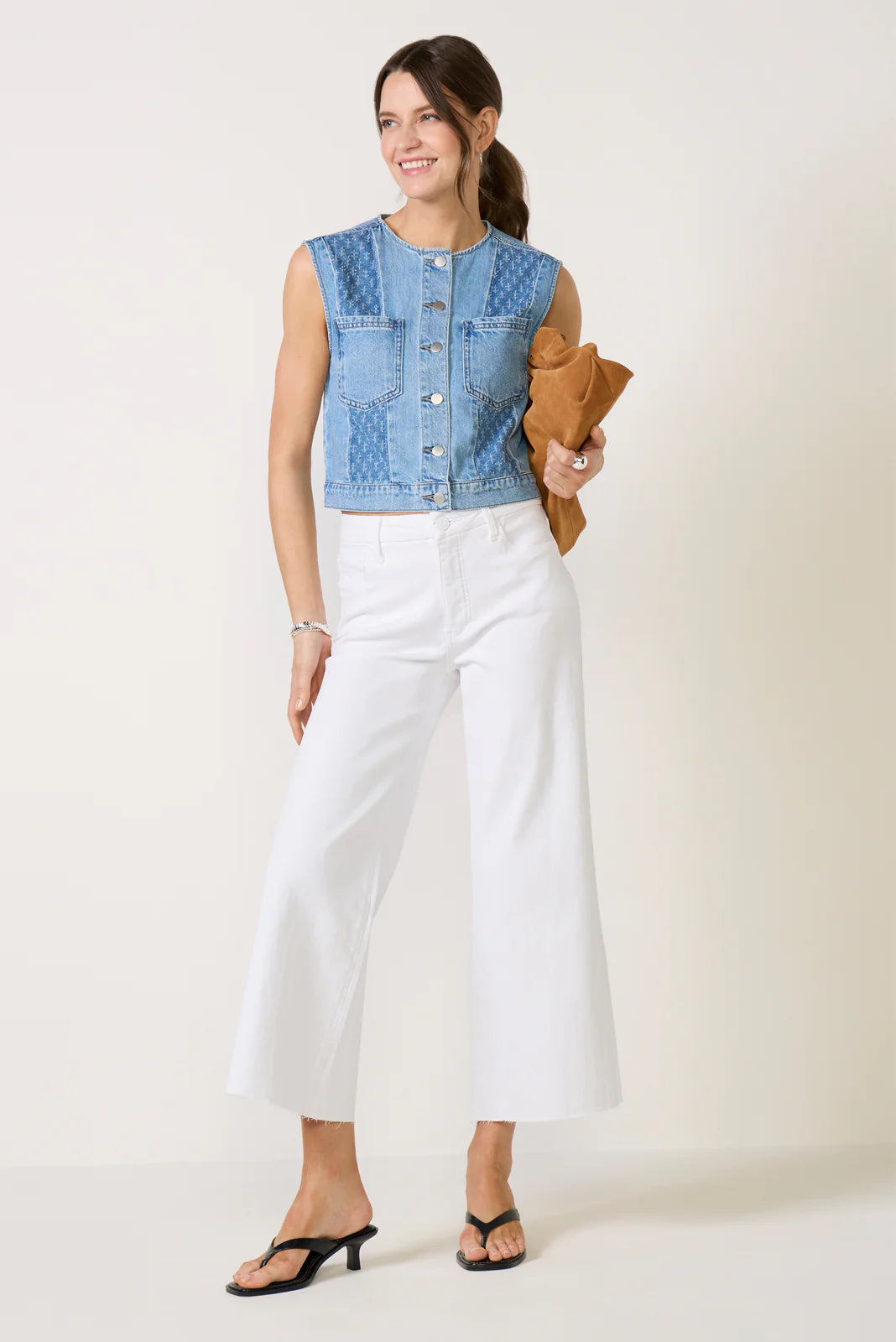 Greta Pieced Denim Vest