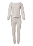 Knot Back Top And Pants Set Vanilla Heather