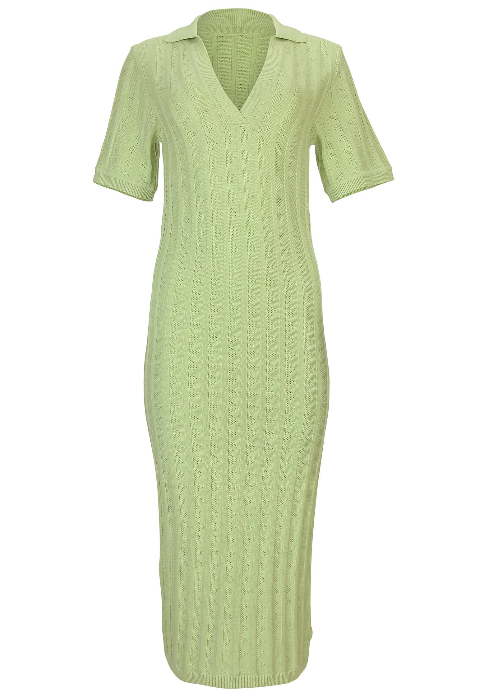 Pointelle Sweater Dress Mint