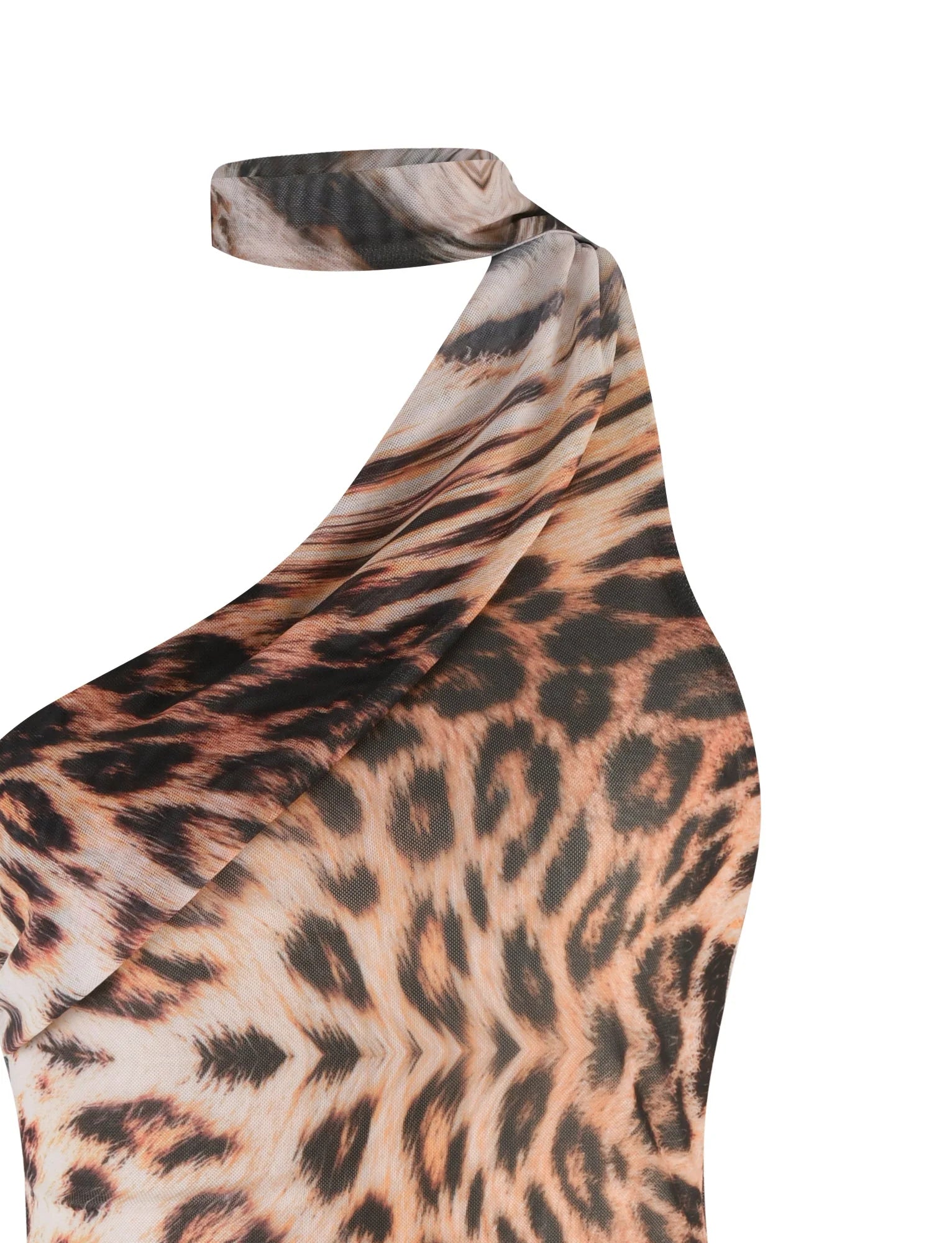 ALLIRA MESH MINI DRESS 20 NEUTRAL LEOPARD LEOPARD HAZE