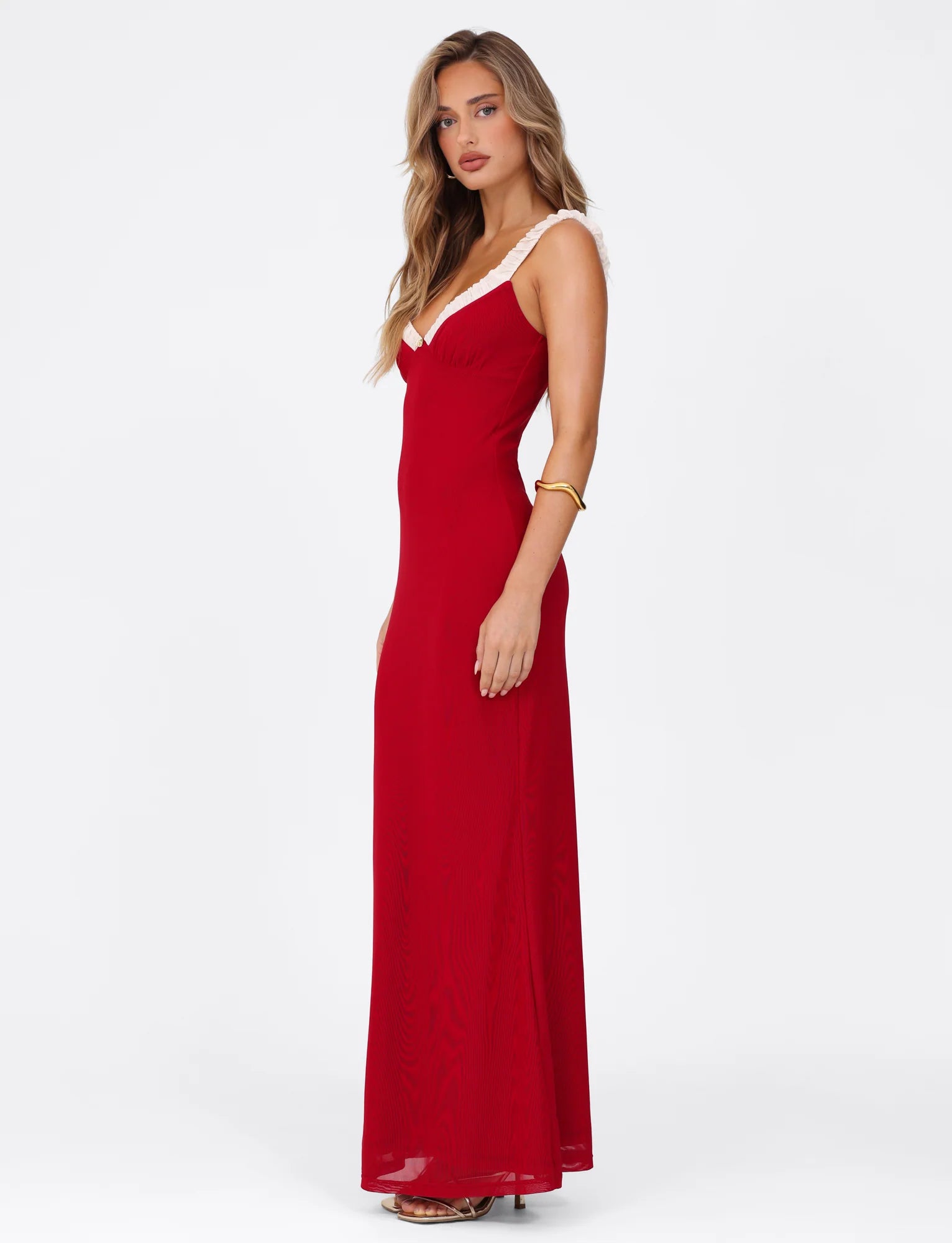 AMARAN MAXI DRESS RED BURGUNDY