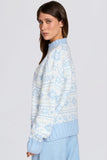 Jacquard Knit Oversized Jumper in Powder Blue