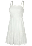 Spaghetti Strap Eyelet Mini White
