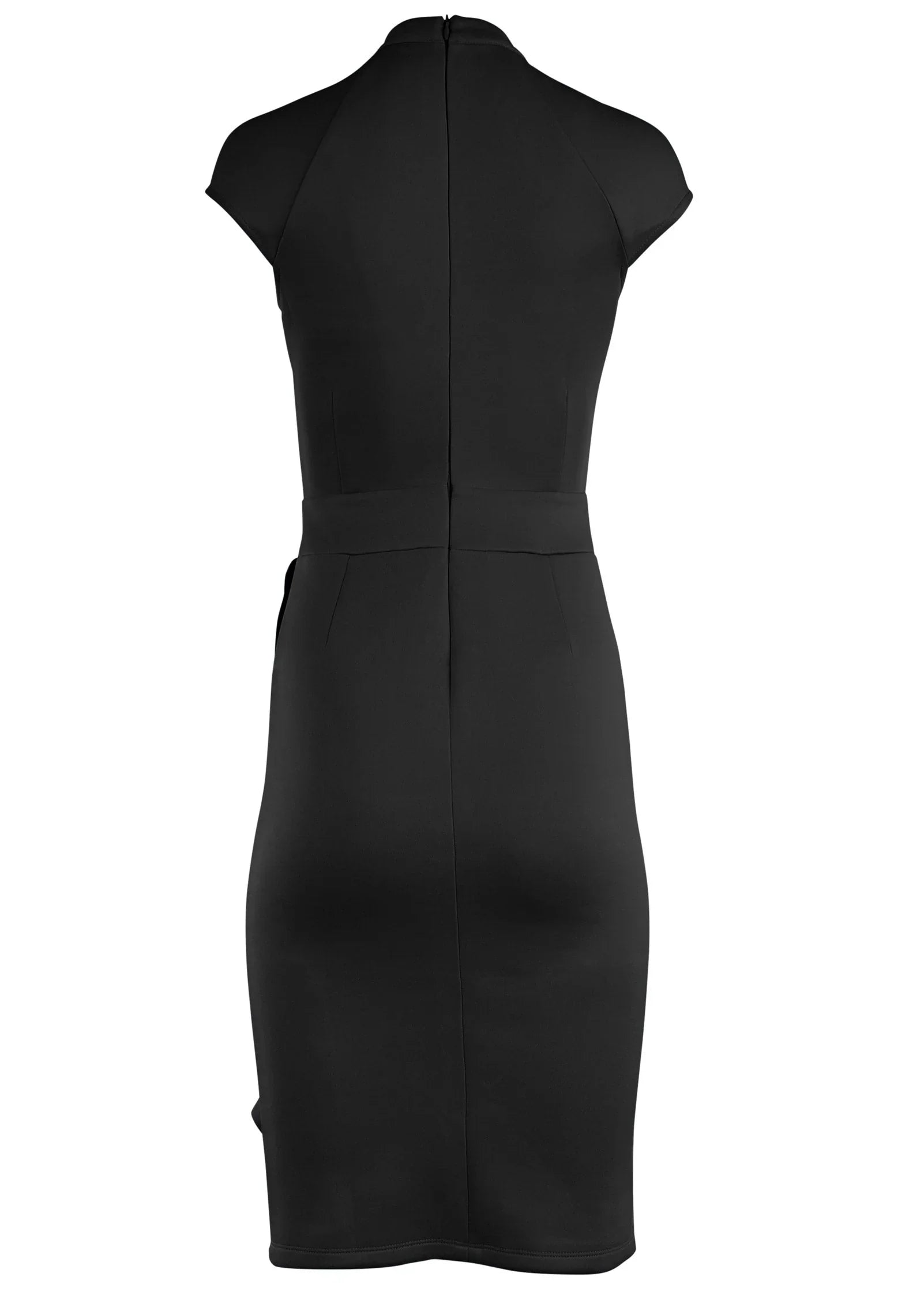 Cutout Ruffle Dress Black