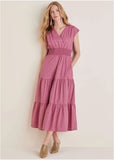 Smocked Waist Maxi Dress Heather Rose