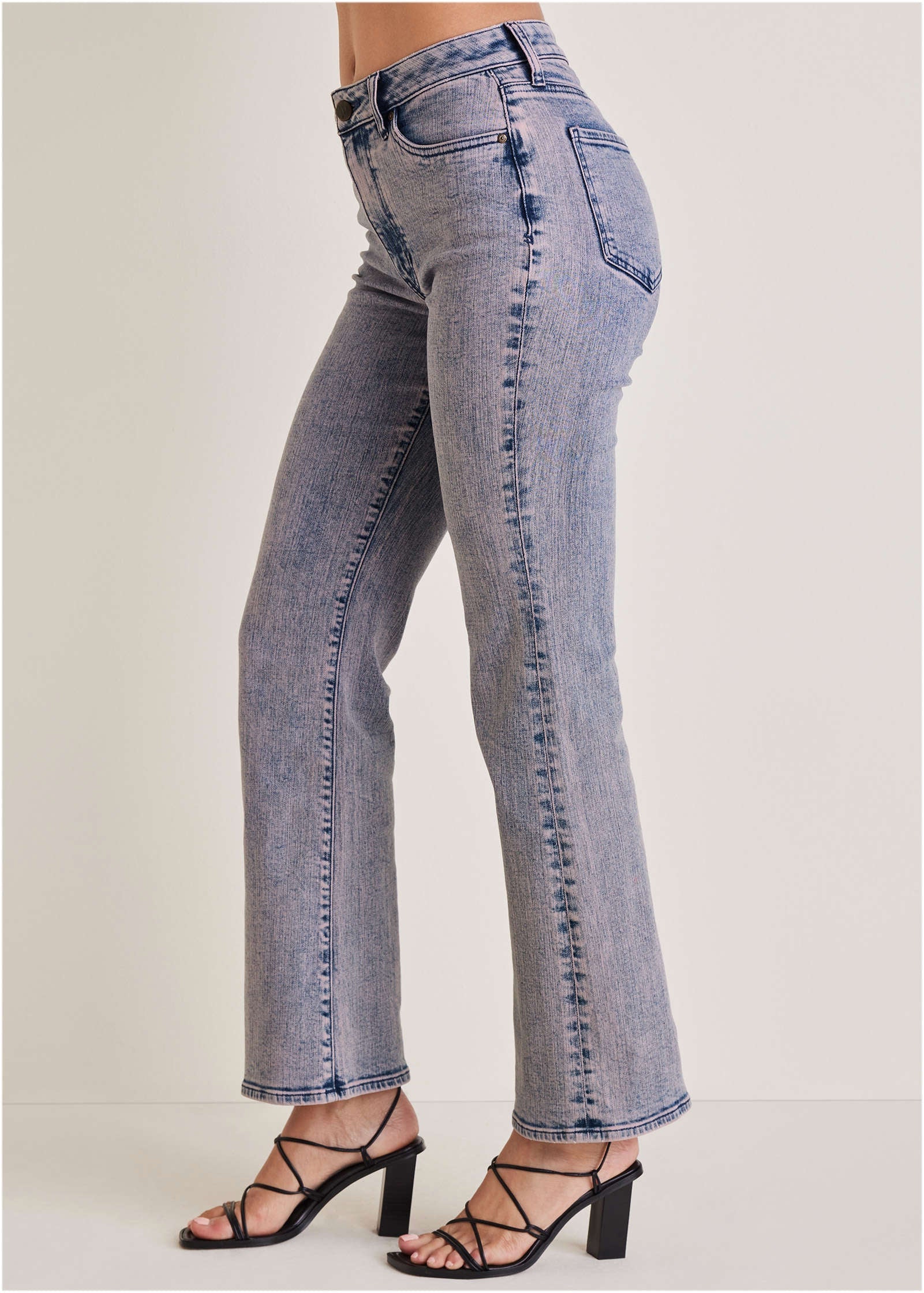 Penelope Modern Flare Jeans Purple Acid Wash