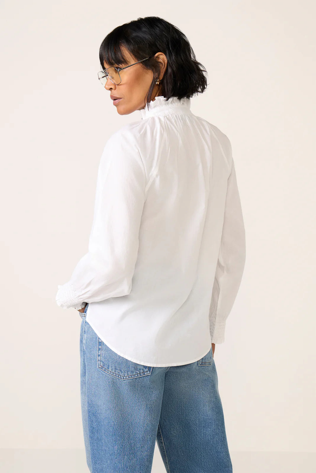 Ruffle Neck Shirt