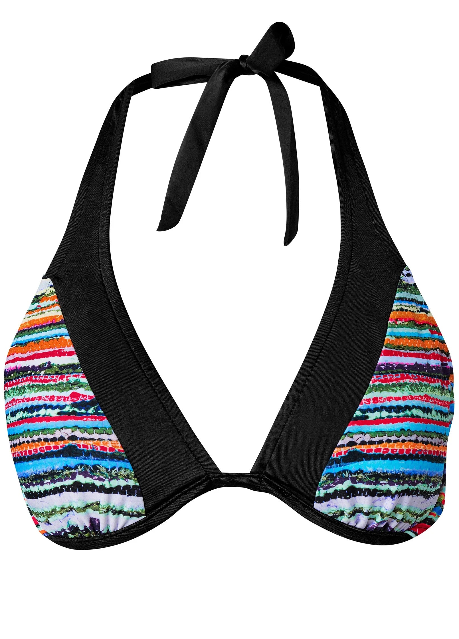 Belize Underwire Halter Top Tropical Stripe