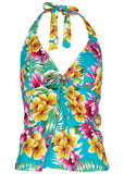 Sicily Halter Tankini Top Highlighted Tropic