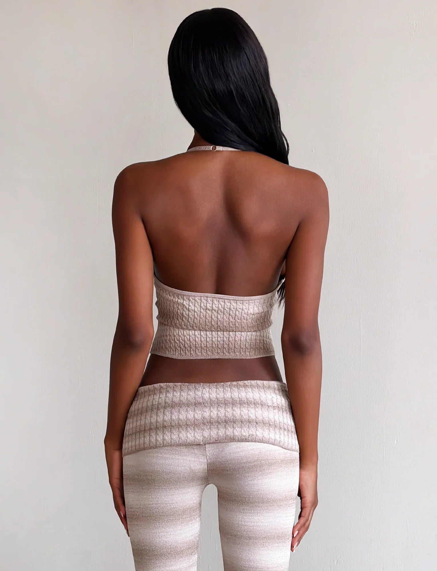 MARISSA KNIT CAMI TAUPE OMBRE STRIPE