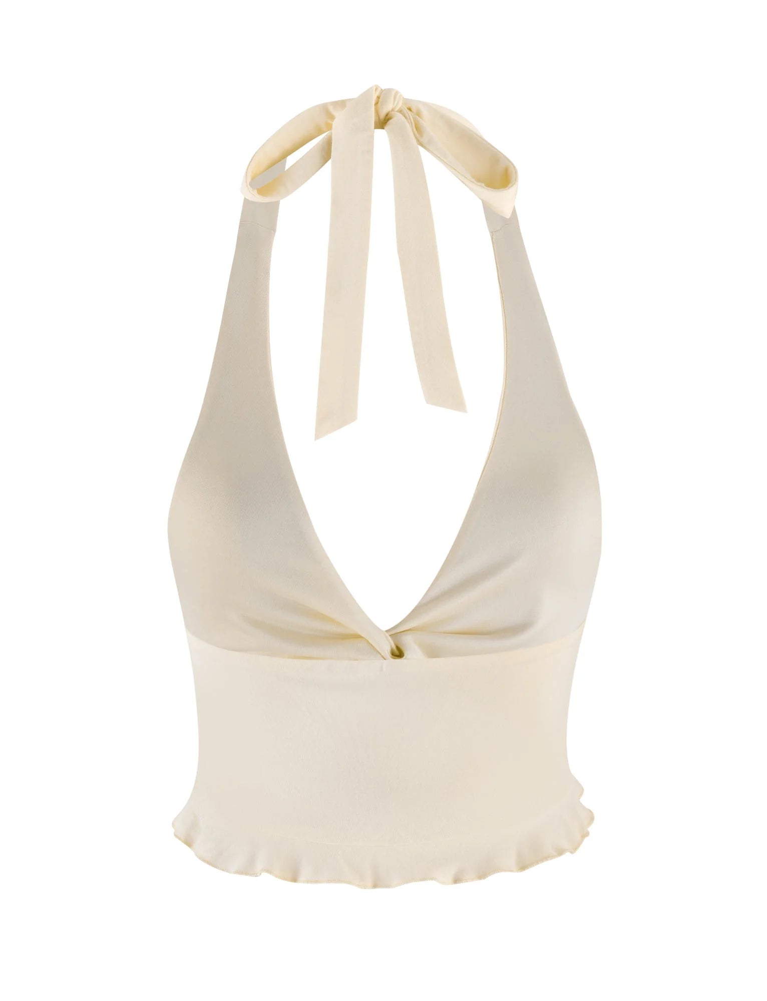 KATYA HALTER TOP WHITE CREAM
