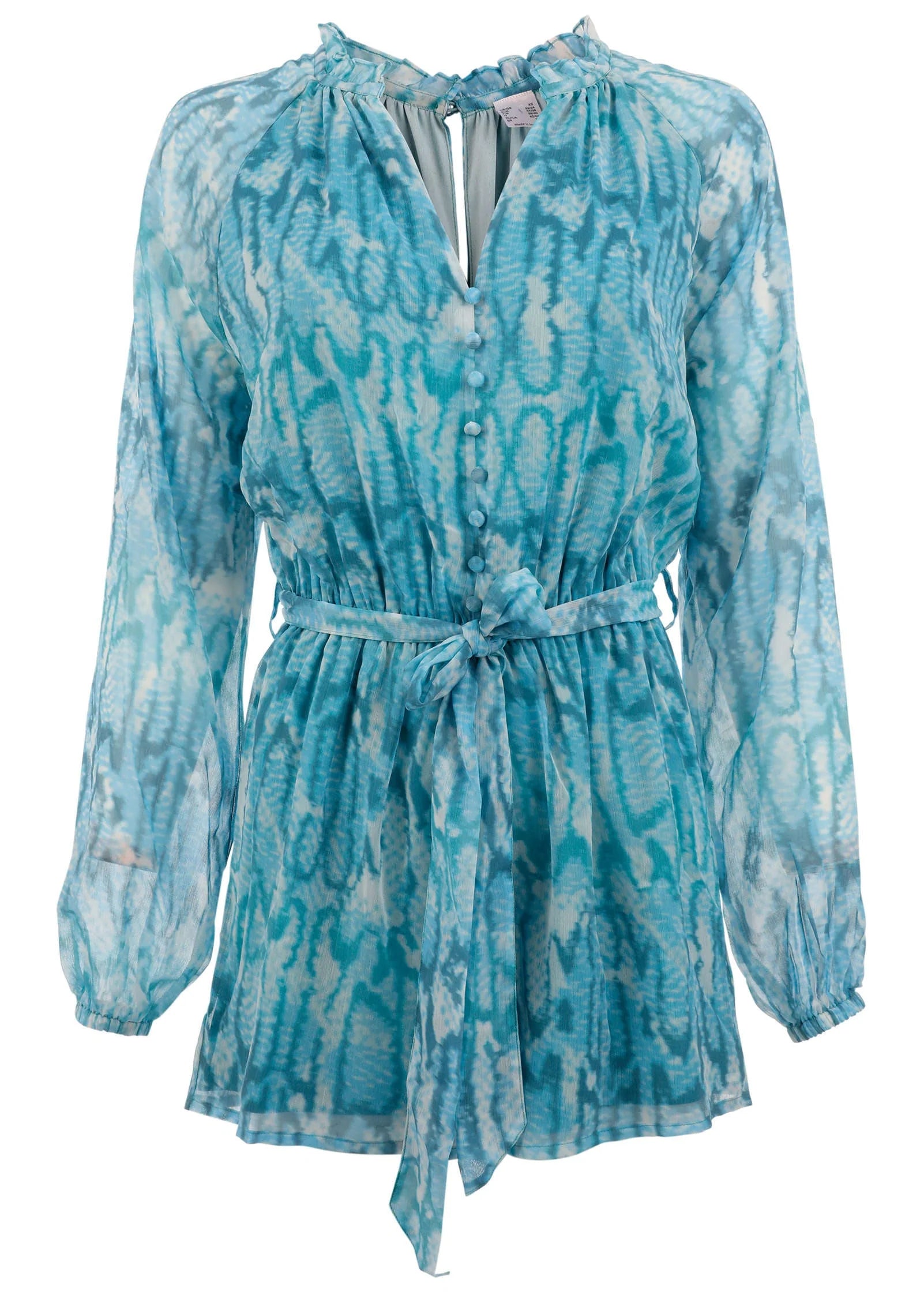 Crinkle Chiffon Romper Water Snake