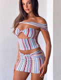 HAZE TWIST SKIRT VARIEGATED STRIPE