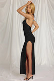Halterneck Maxi Dress in Black