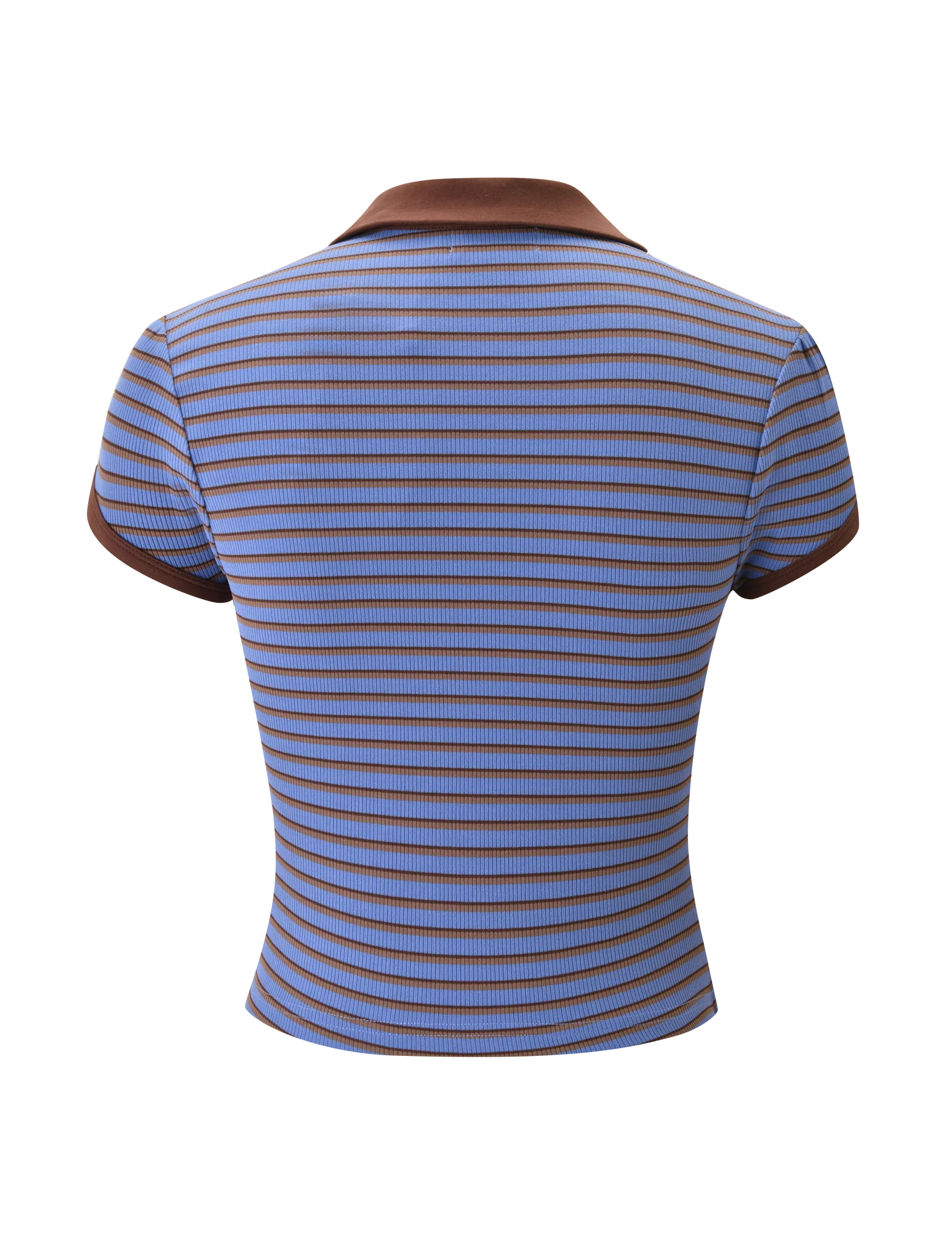 KAYDIN TOP BLUE AND BROWN STRIPE