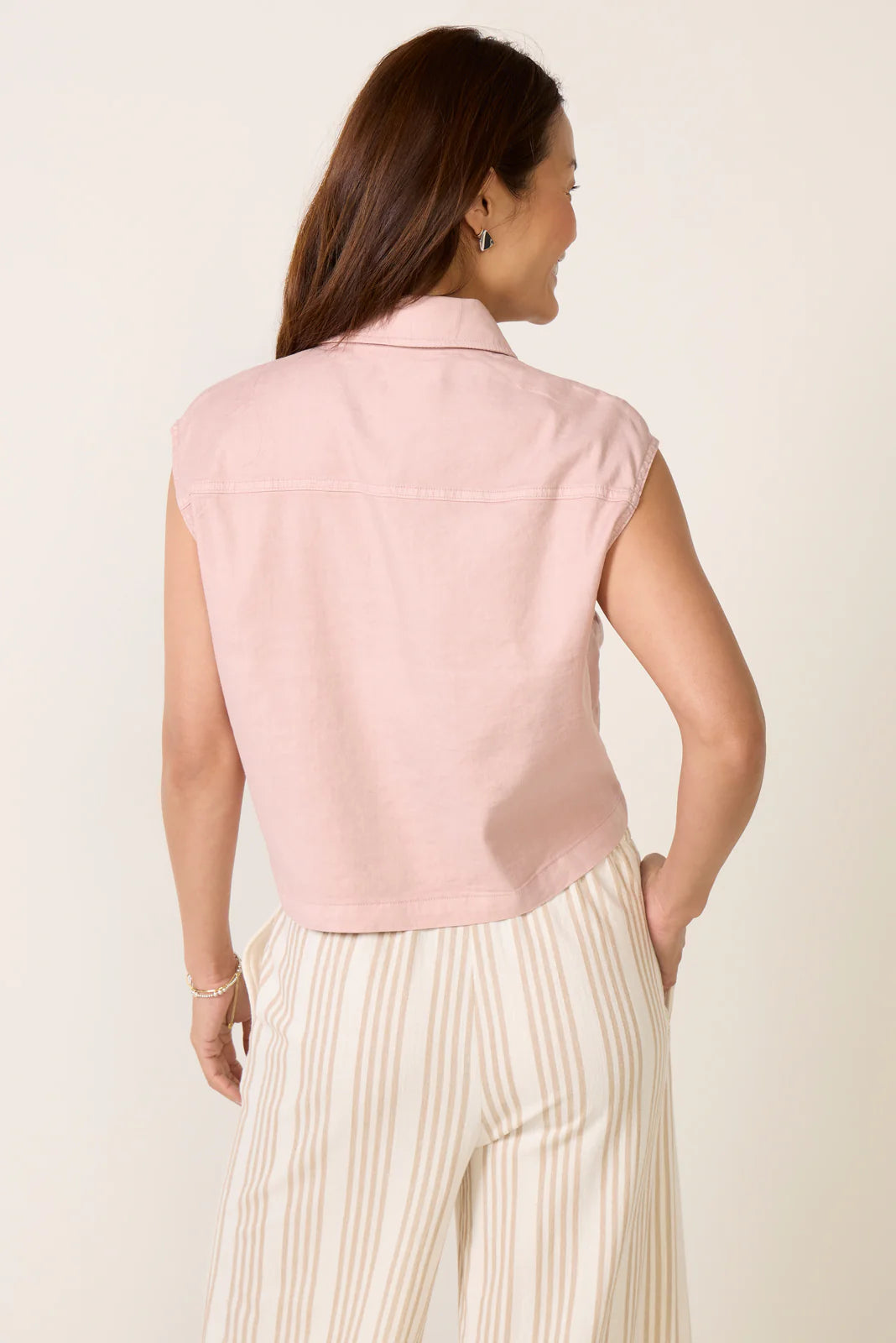 Frankie Stretch Linen Vest