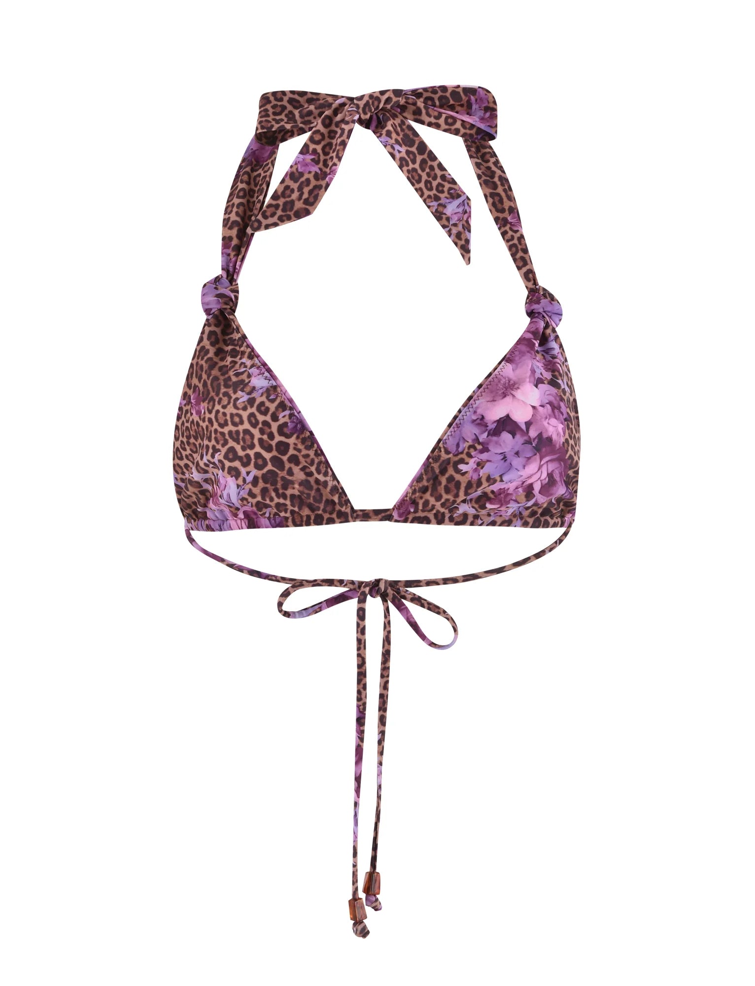 DESIRAE BIKINI TOP PURPLE FLORAL FLORAL LEOPARD