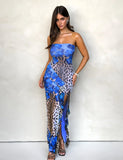 THEO MAXI DRESS MULTI LEOPARD