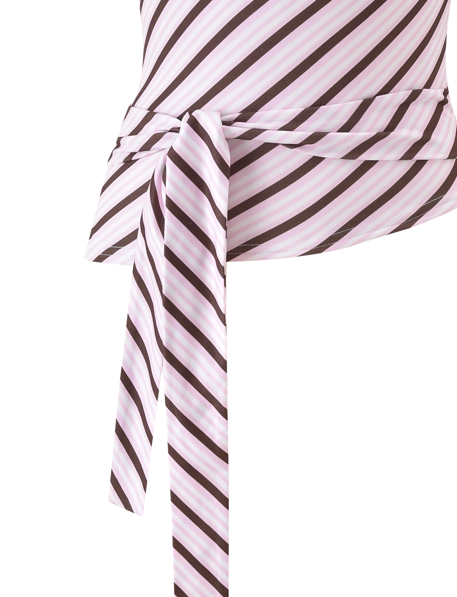 LYLE ONE SHOULDER TOP PINK STRIPE