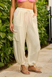Gwen Cream Gauze Harem Pant