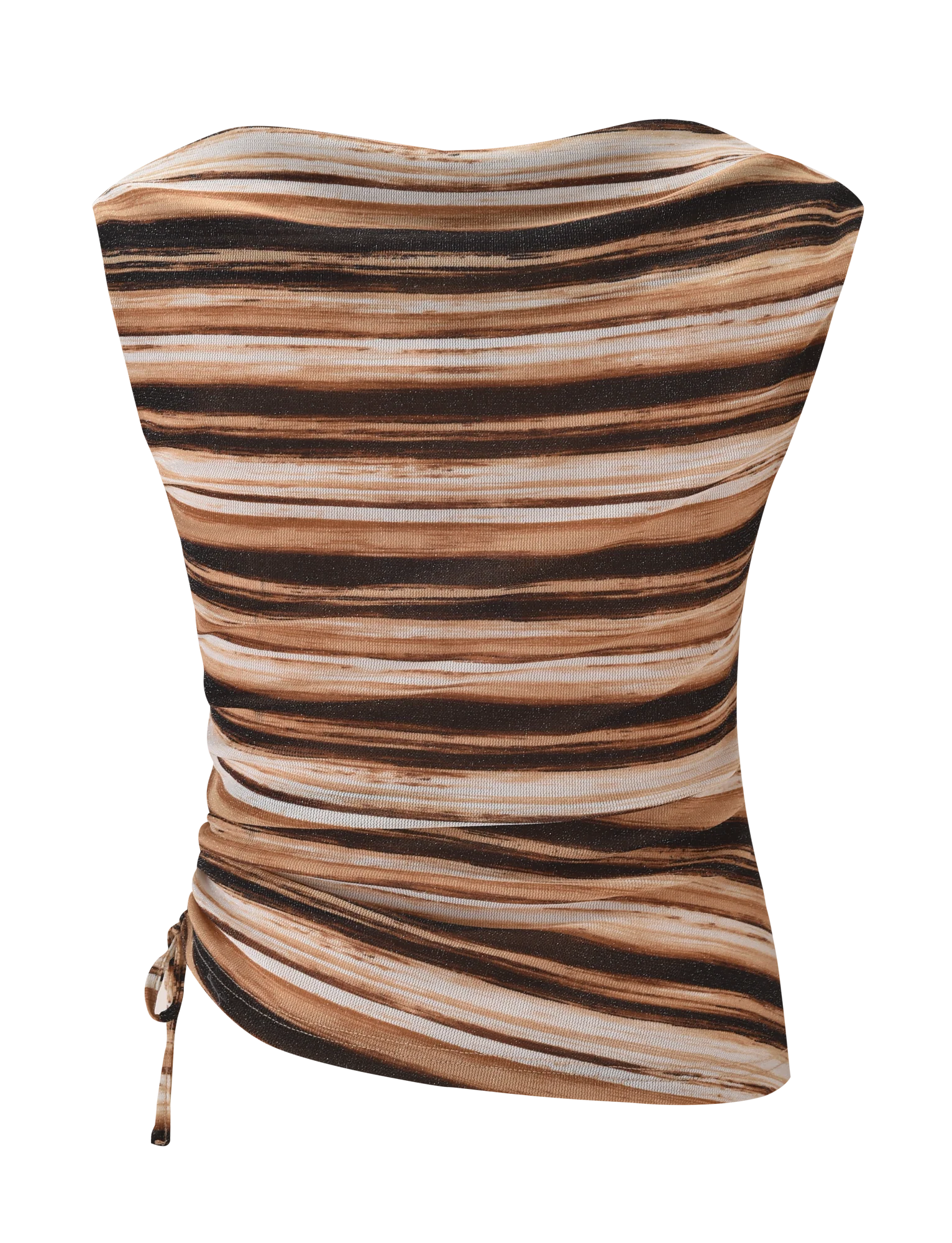 BRAELYN TOP BROWN STRIPE