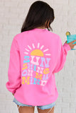 Sunshine On My Mind Multi Pink Graphic Sweatshirt