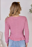 Lucinda Mauve Open Knit Cardigan