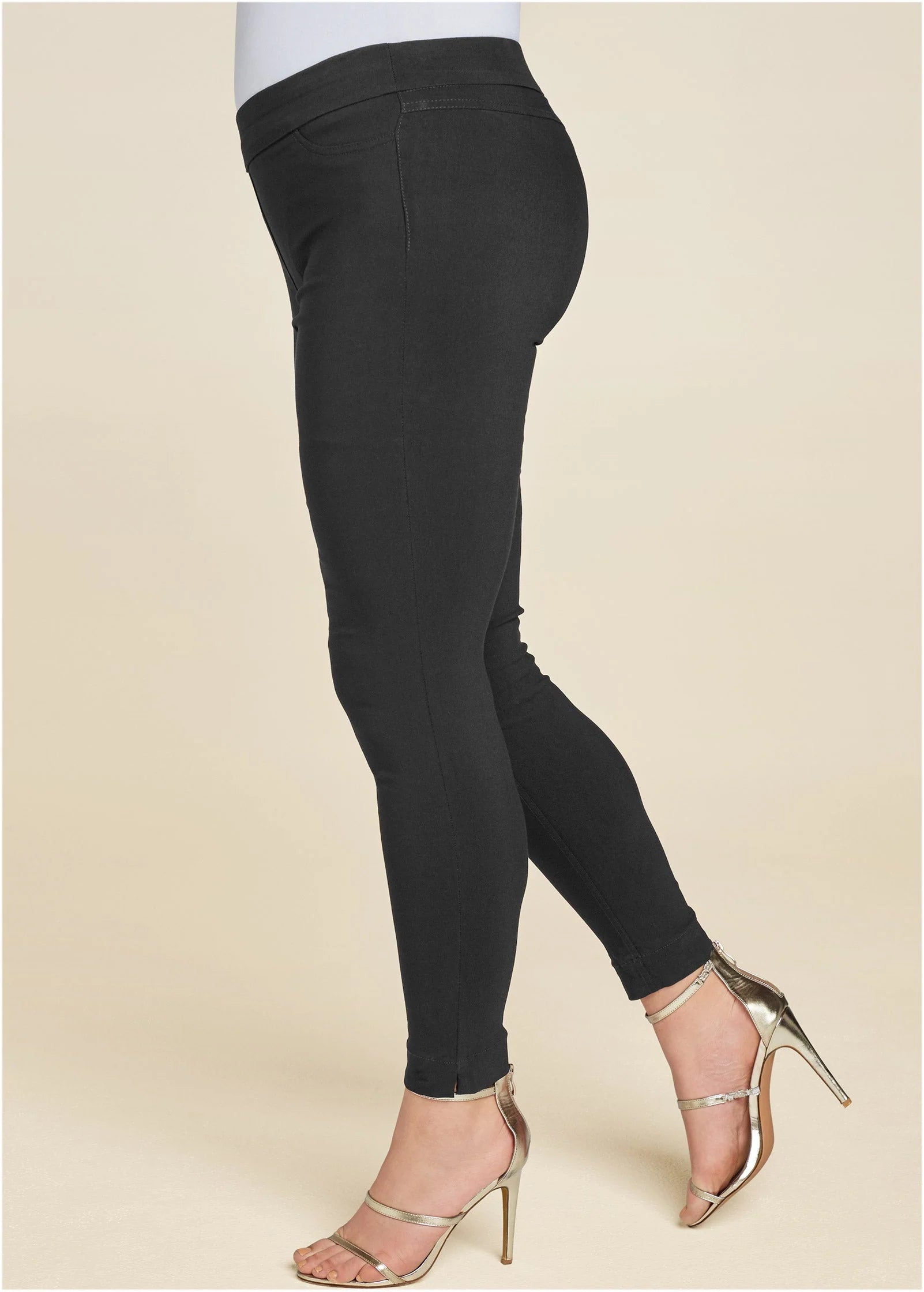 Slimming Stretch Jeggings Black