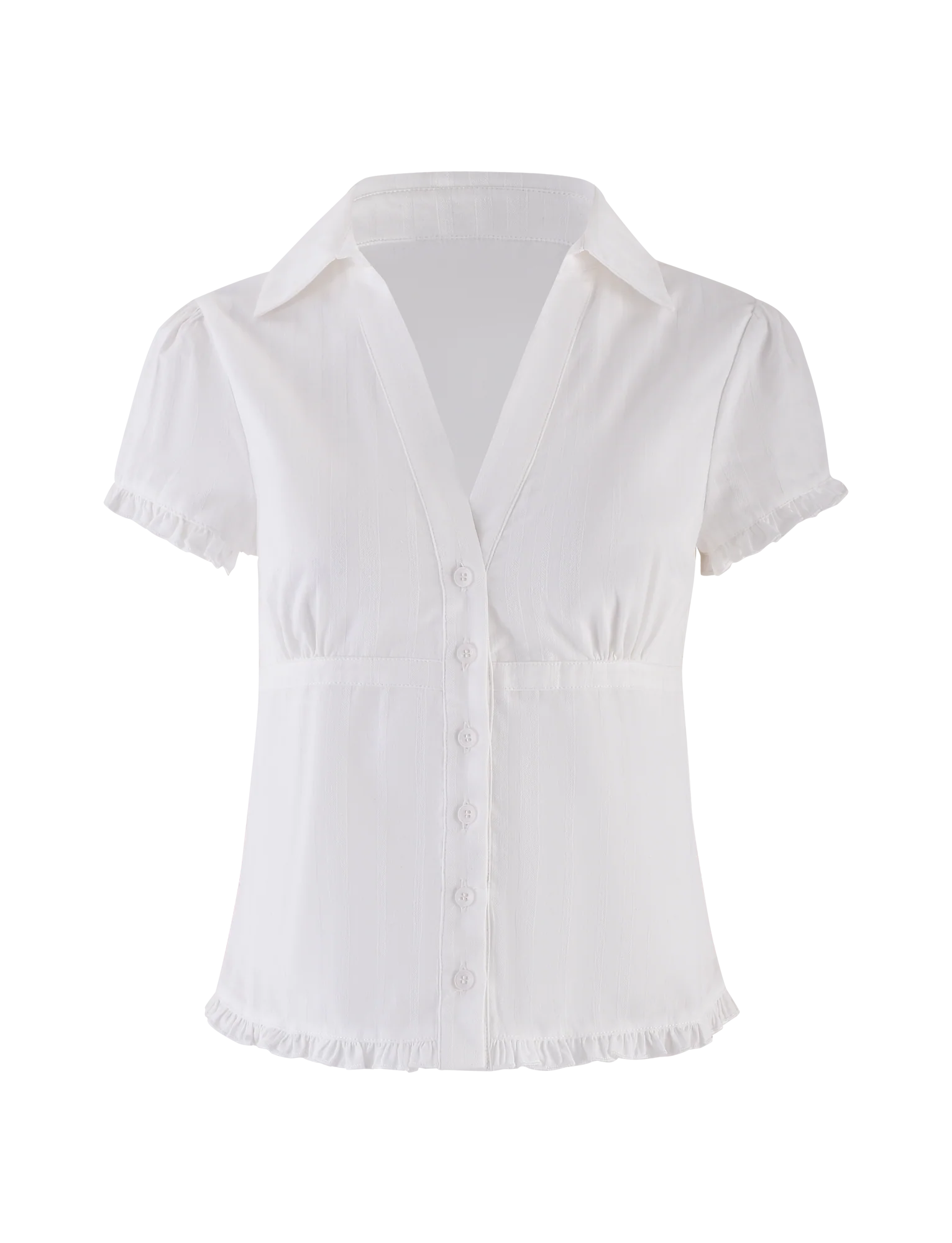 VALERIE SHORT SLEEVE SHIRT WHITE