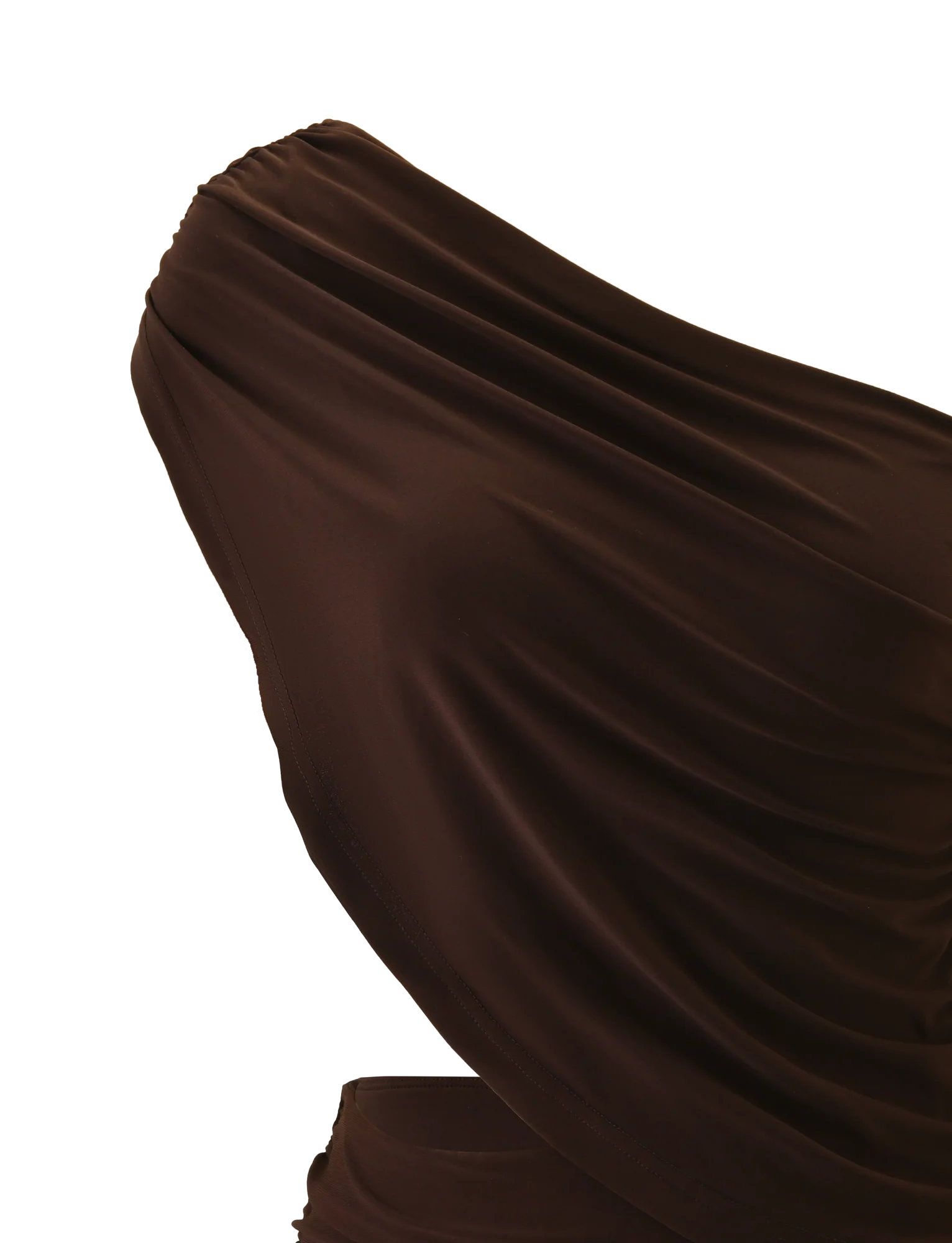 RYLAND DRAPED MINI DRESS CHOCOLATE