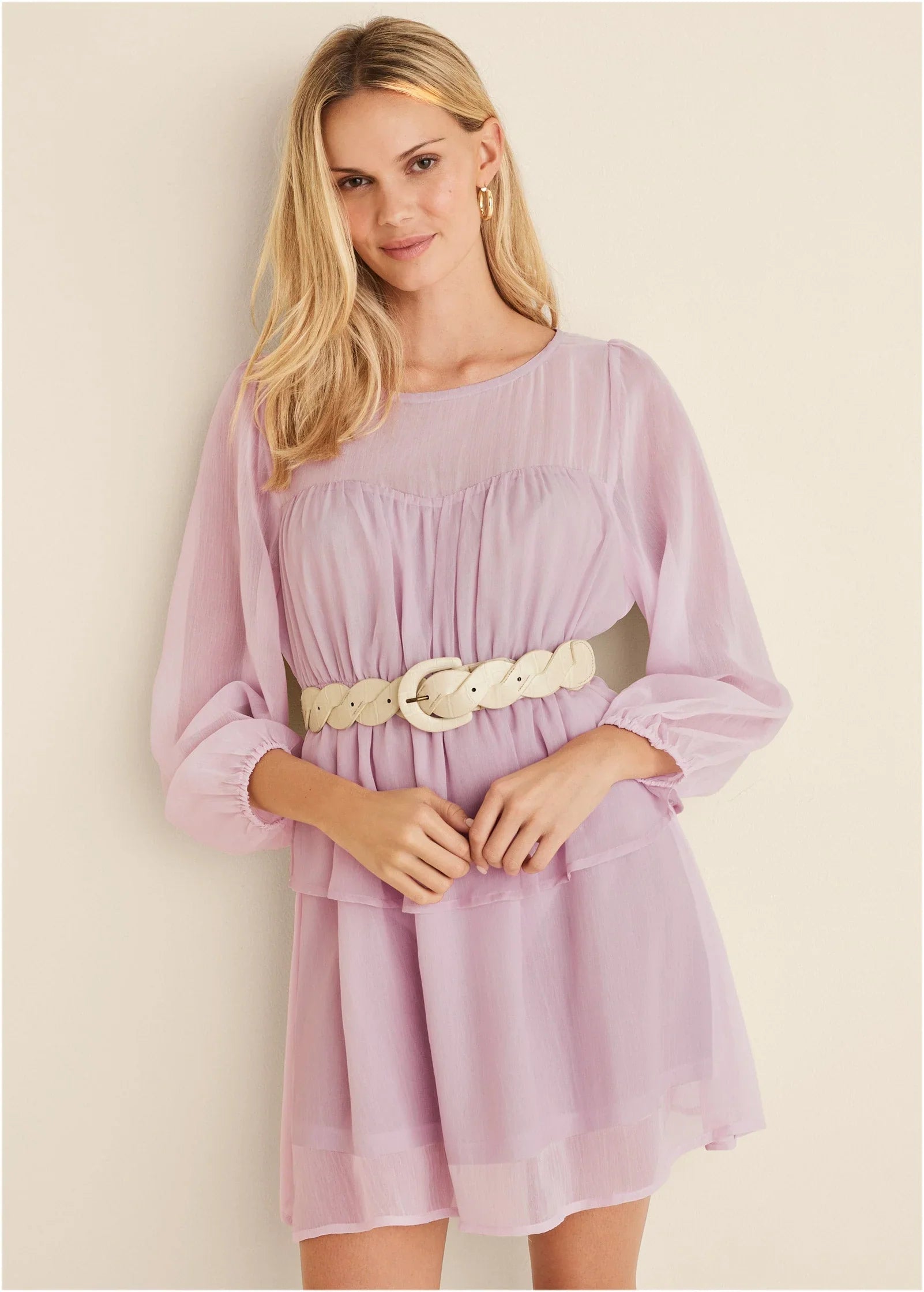 Sheer Beauty Mini Dress Lilac
