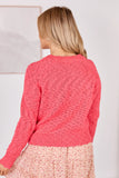 Sterling Fuchsia Slub Crewneck Sweater