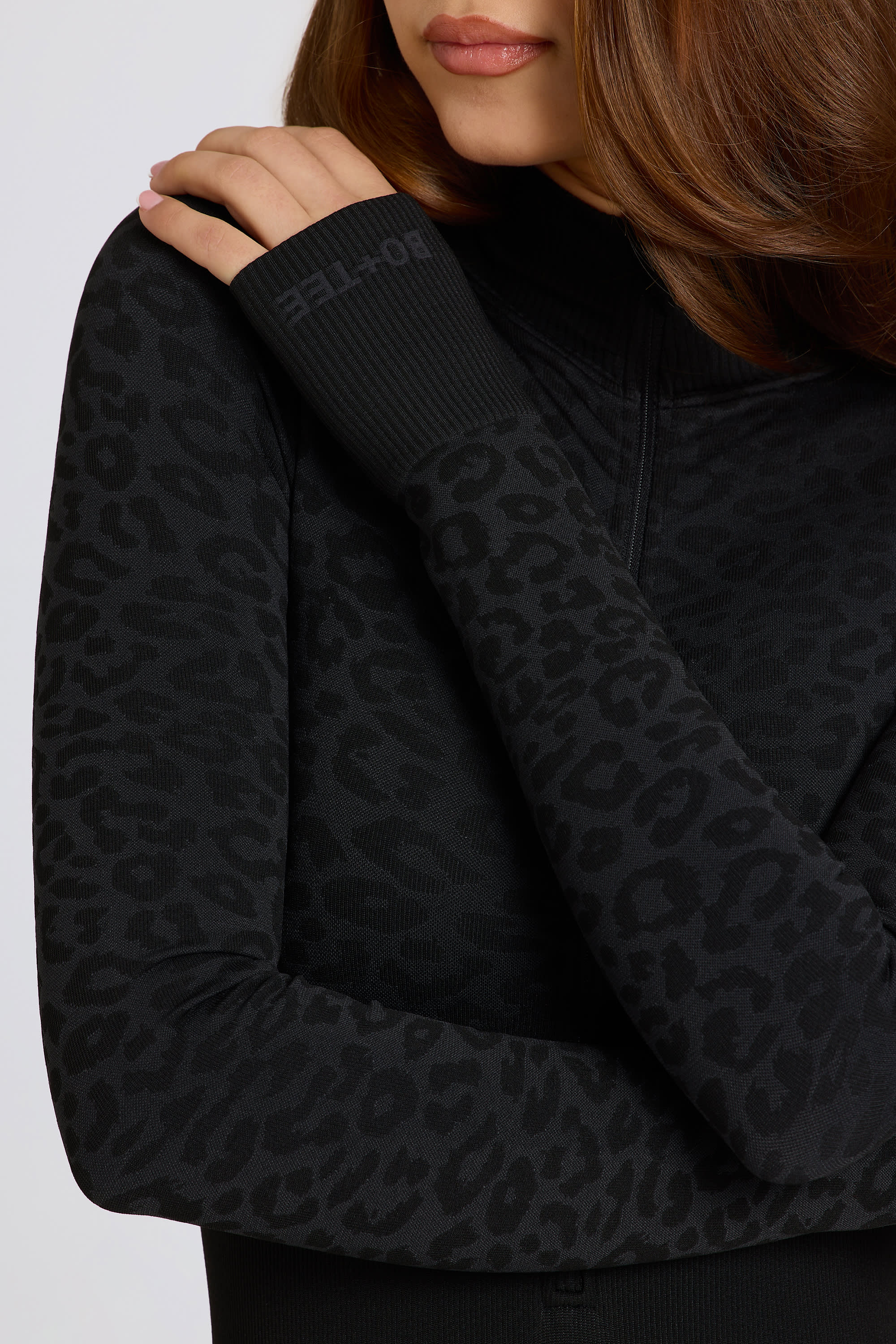 Thermal Base Layer Jumpsuit in Black Leopard