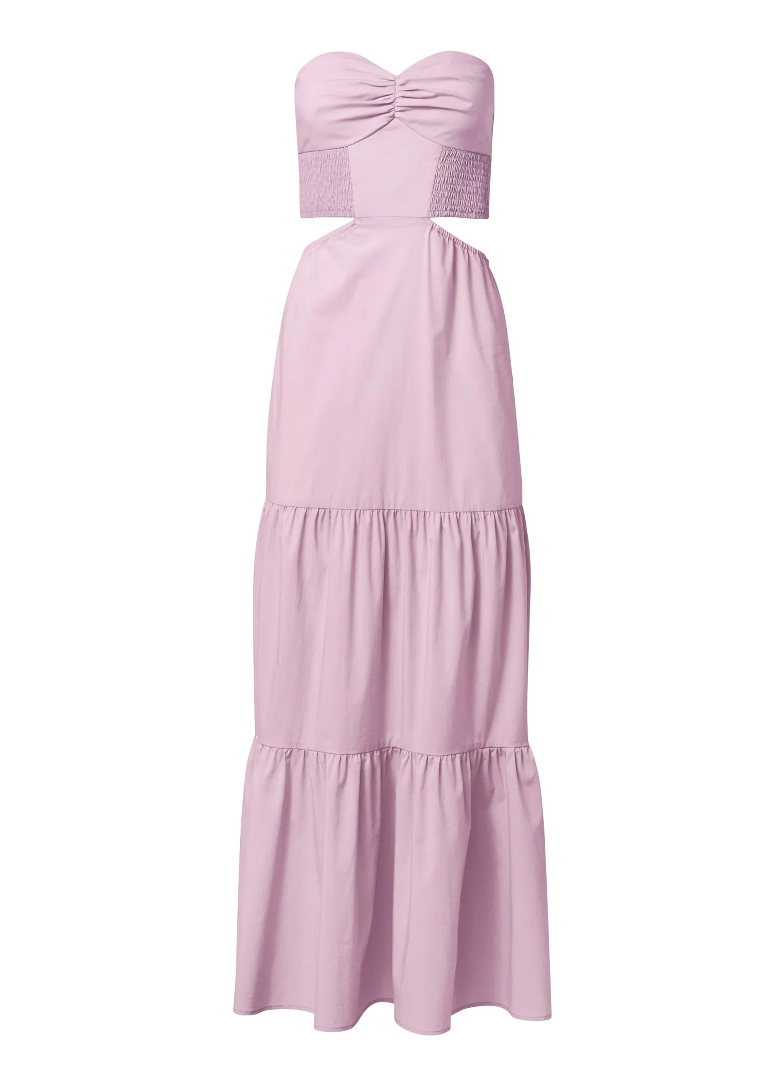 Cutout Tie Back Maxi Dress Light Purple