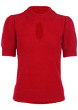 Keyhole Sweater Haute Red
