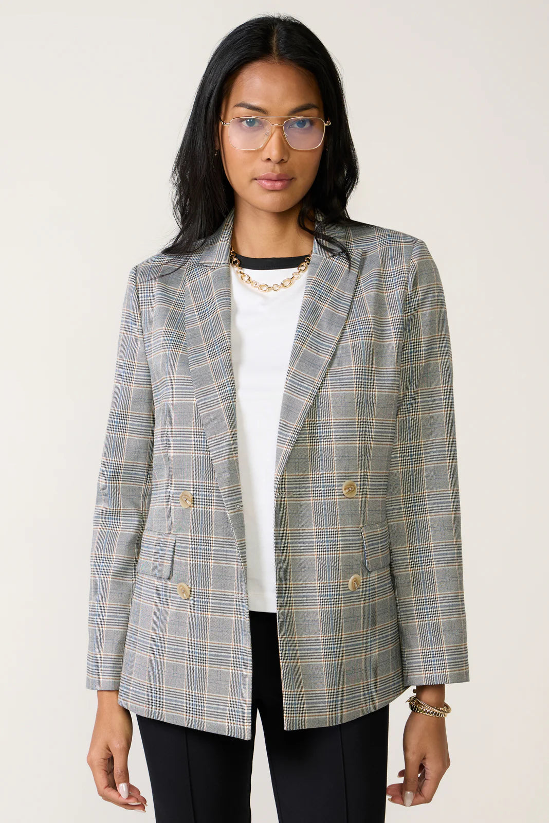 Marcia Plaid Blazer