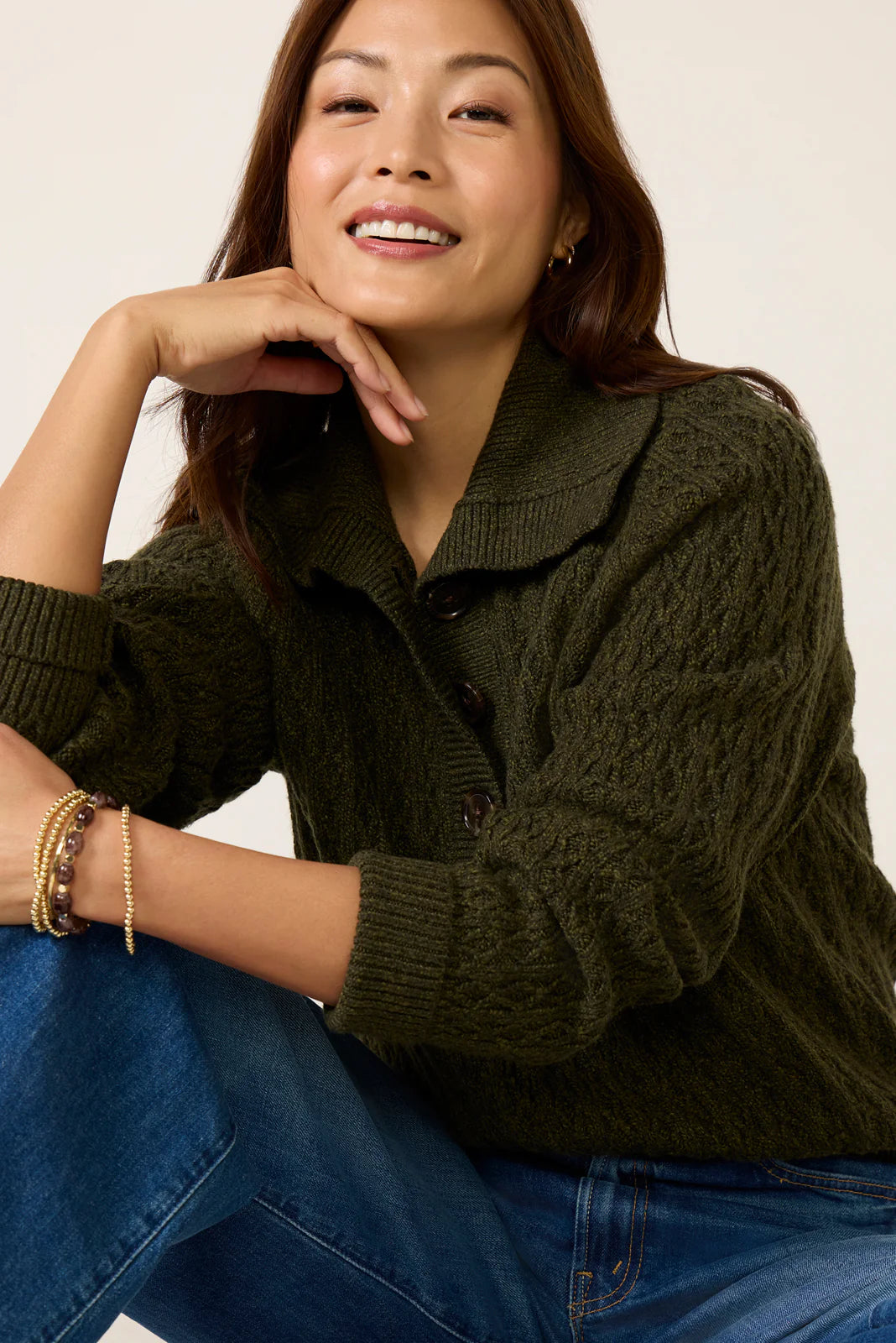 Bridget Half Button Sweater