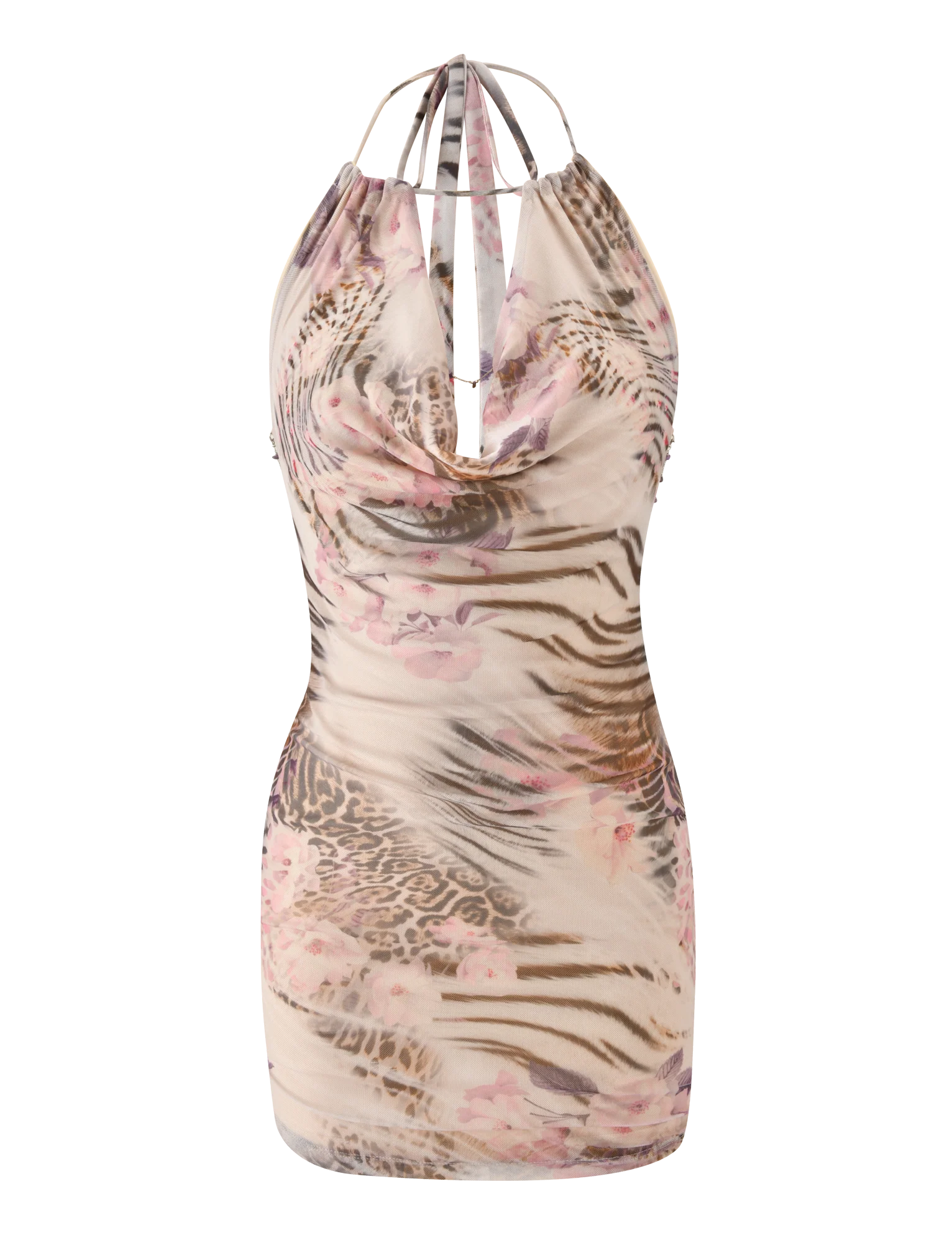 SHANE MINI DRESS MOODY ANIMAL FLORAL