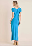 Tie Side Maxi Dress Blue