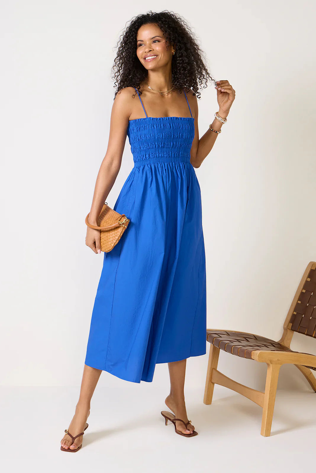 Cornelia Poplin Midi Dress