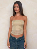 HARRIETT TUBE TOP GOLD