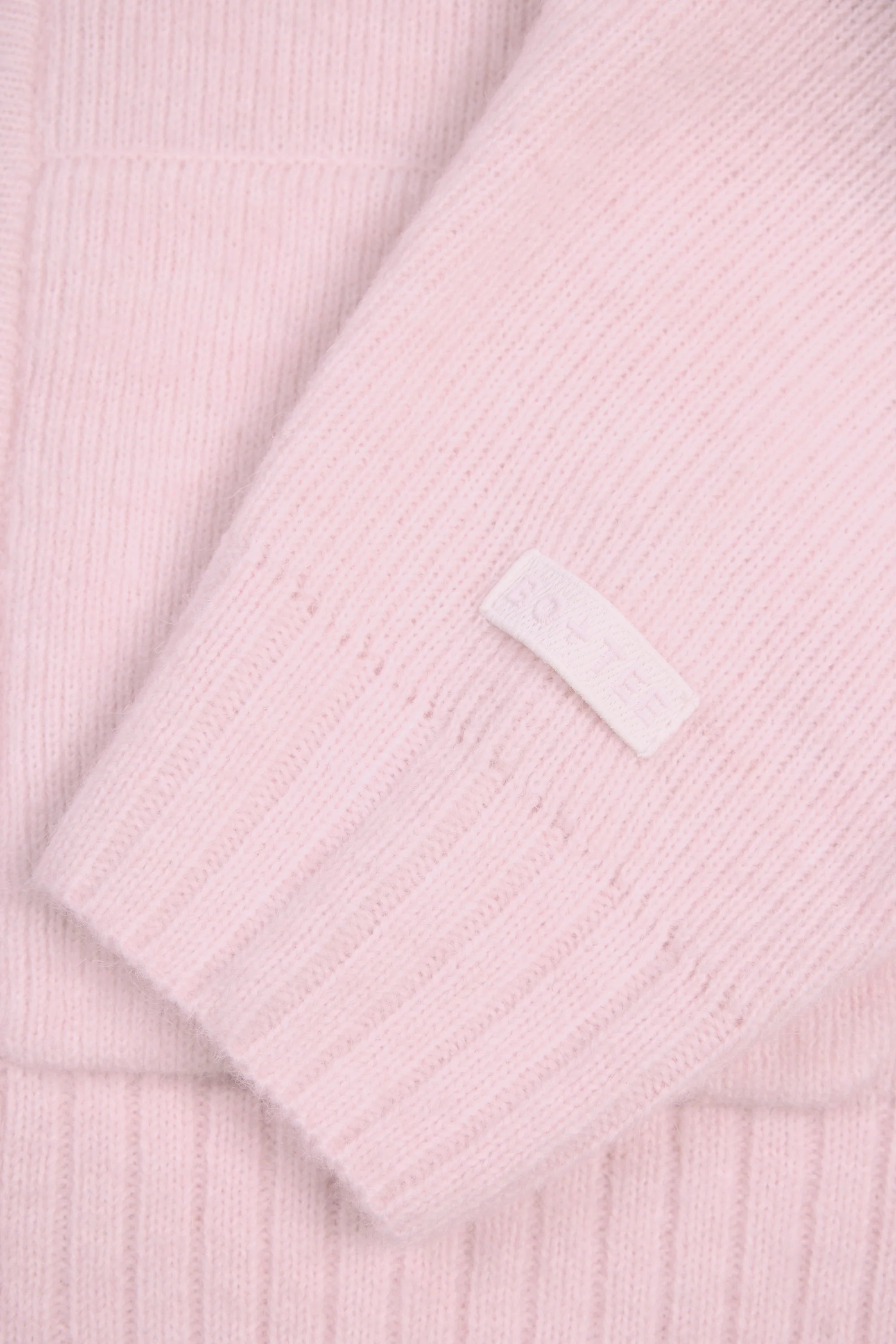 Soft Knit Zip Up Cropped Hoodie in Soft Pink