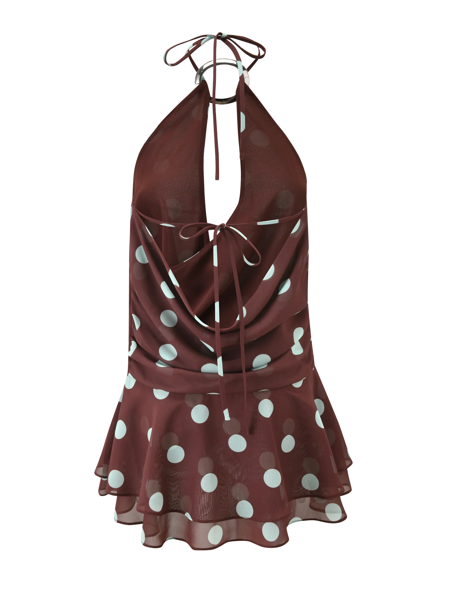 INDIGO MINI DRESS 20 CHOCOLATE BLUE DOT