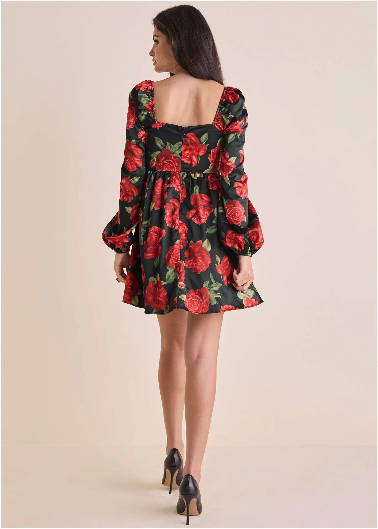 Corset Mini Dress Antique Roses