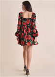 Corset Mini Dress Antique Roses