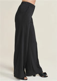 High Rise Wide Leg Trousers Jet Black