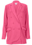 Double Breasted Blazer Hot Pink
