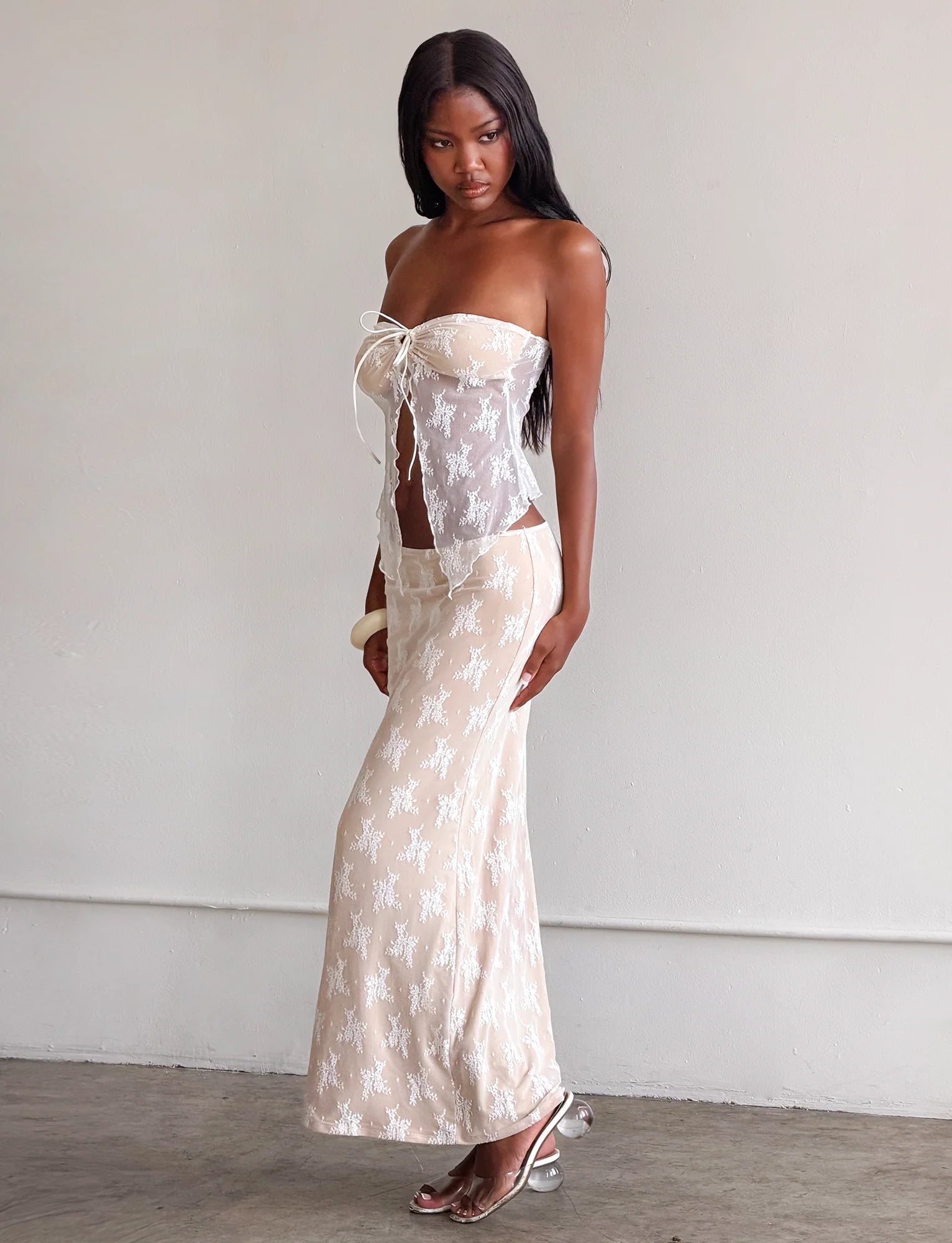 KAROLINA TOP WHITE WHITE LACE